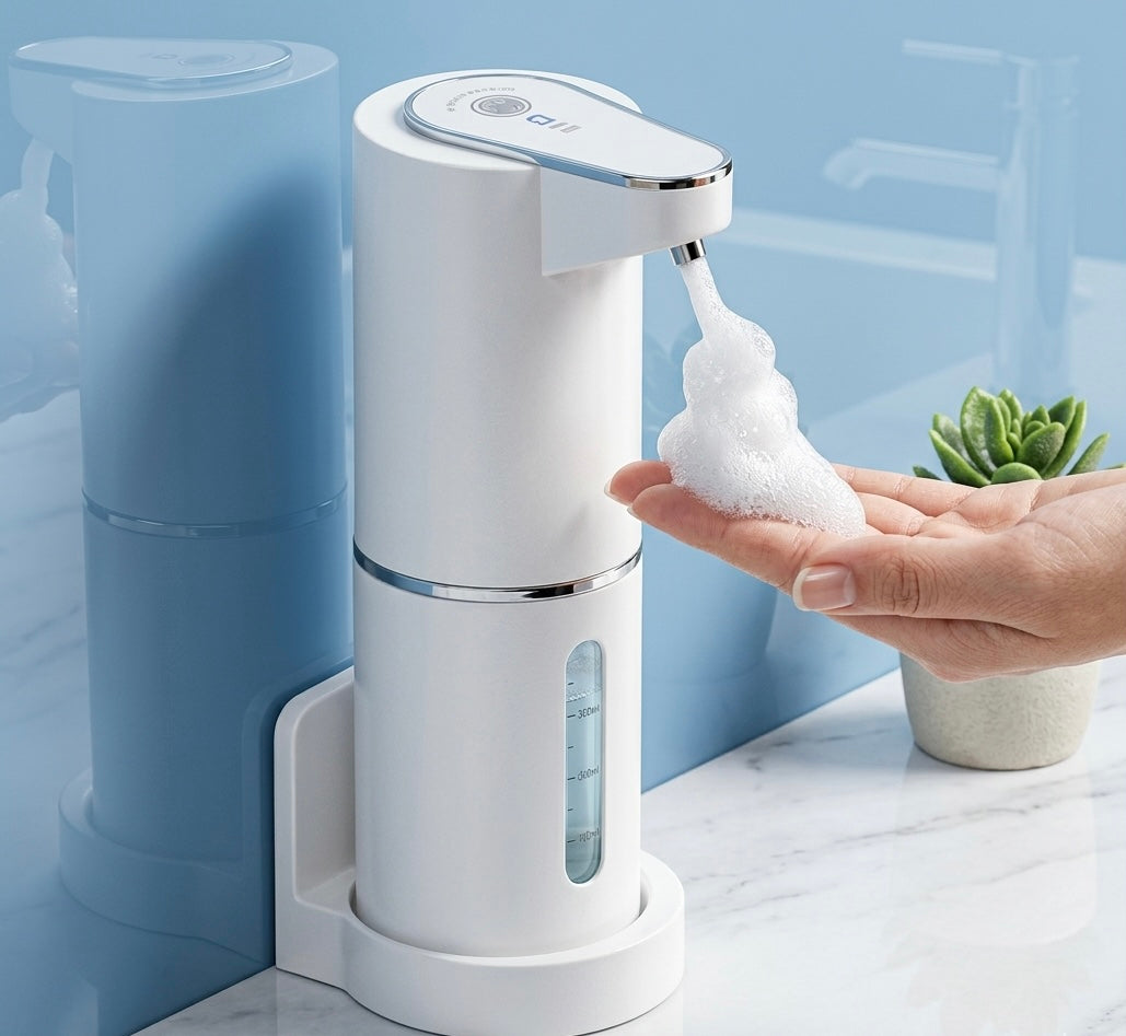 Smart Sensor Soap Dispenser for Kitchen, Automatic Touchless Foam Liquid Dispenser with Rechargeable, Bathroom Sink, Restaurant