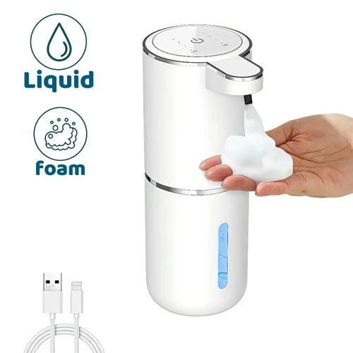 Smart Sensor Soap Dispenser for Kitchen, Automatic Touchless Foam Liquid Dispenser with Rechargeable, Bathroom Sink, Restaurant