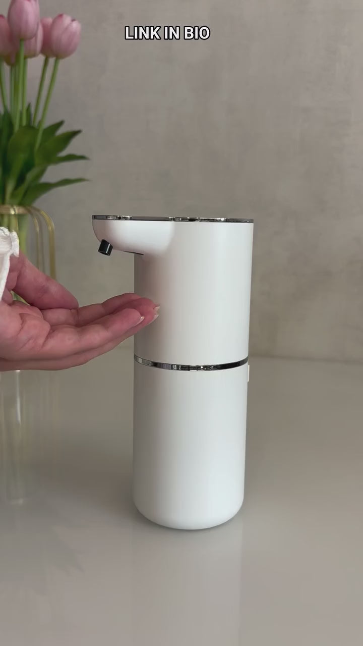 Smart Sensor Soap Dispenser for Kitchen, Automatic Touchless Foam Liquid Dispenser with Rechargeable, Bathroom Sink, Restaurant